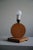 Danish Art Deco Round Wooden Table Lamp in Oak, 1940s For Sale - Image 4 of 6