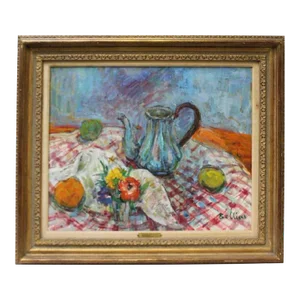 1960s Bellais Richard Still Life Impressionist Painting, Framed