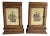 Mid 20th Century Wooden Bookends With Etchings of 17th Century Ships & Doors- a Pair For Sale
