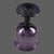 Mid-Century Modern Vintage Amethyst Purple Glass Wine Classes - Set of Four For Sale - Image 3 of 6