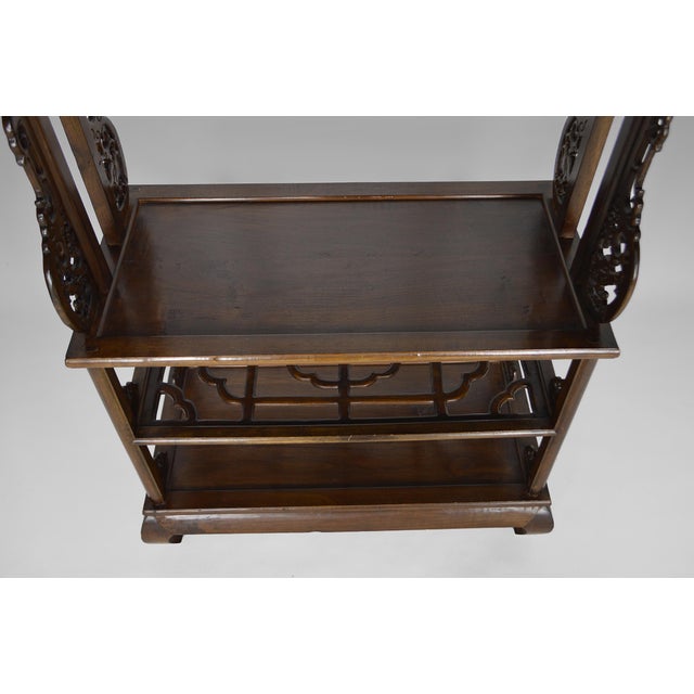 Asian Coat Rack in Carved Wood with Dragons, 1940s For Sale - Image 9 of 18