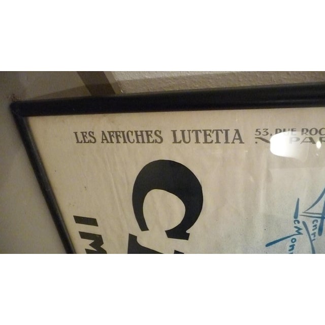 Wood Large French Art Deco Advertising Poster by Henry Le Monnier, Paris, 1933 For Sale - Image 7 of 9