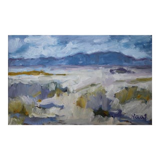 Earth Tone Abstract Desert Landscape Oil Painting – Southwestern Wall Art by L Haas For Sale