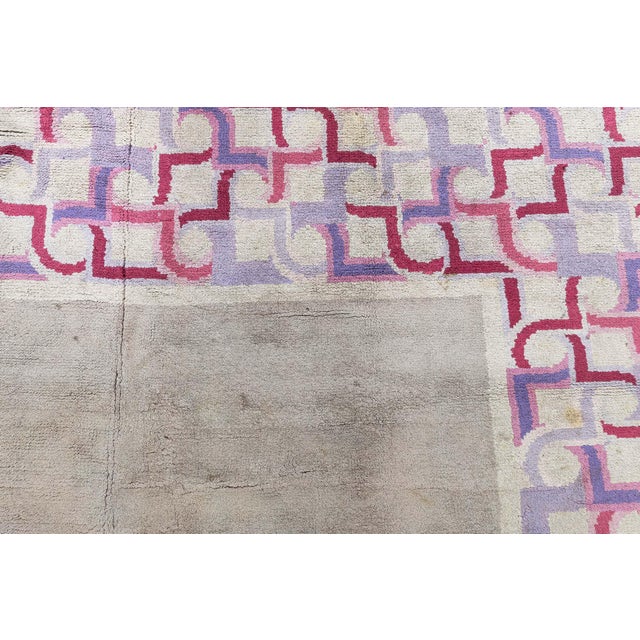 Lavender European Art Deco (size adjusted) Rug Doris Leslie Blau For Sale - Image 8 of 9