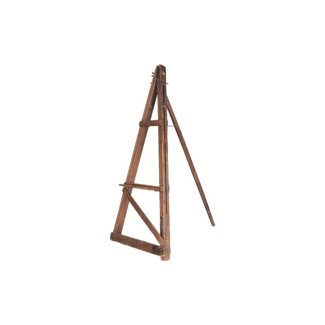 Rustic Mid 20th Century Artist's Oak Easel For Sale - Image 3 of 10