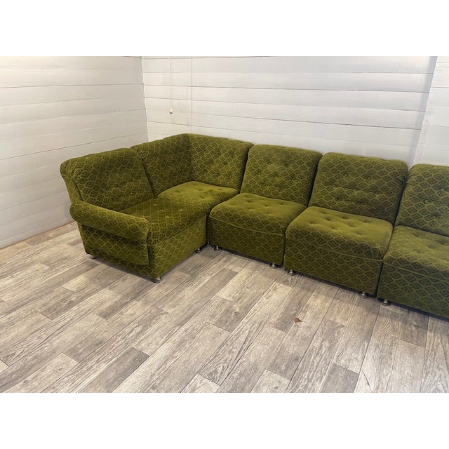 1970s Vintage Adjustable Corner Seating from Tatra Nafromtok, 1970s, Set of 6 For Sale - Image 5 of 9