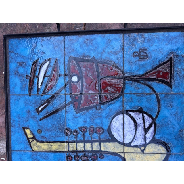 1950s Bart Marechal Gand Tile Tray For Sale In Philadelphia - Image 6 of 8
