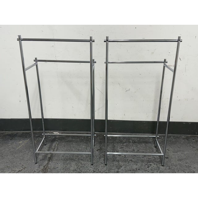 2010s West Elm Modern Overhang Freestanding Towel Rack For Sale - Image 5 of 12