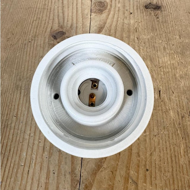 Vintage White Porcelain Wall Light, 1970s For Sale - Image 9 of 12