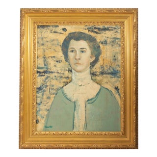 Oil on Board Portrait Painting by Louis Hill For Sale