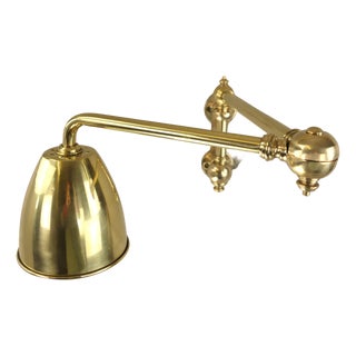 Art Deco British Adjustable Wall-Mounted Reading Lamp with Dual Swivel Arms, 1920s For Sale