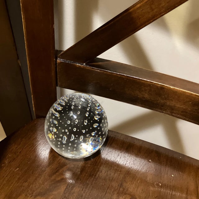 Glass Vintage Heavy Crystal Jabkonski Paperweight For Sale - Image 7 of 8