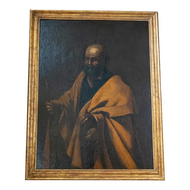 18th Century Italian Old Master Painting of Saint Peter After Jusepe De Ribera For Sale