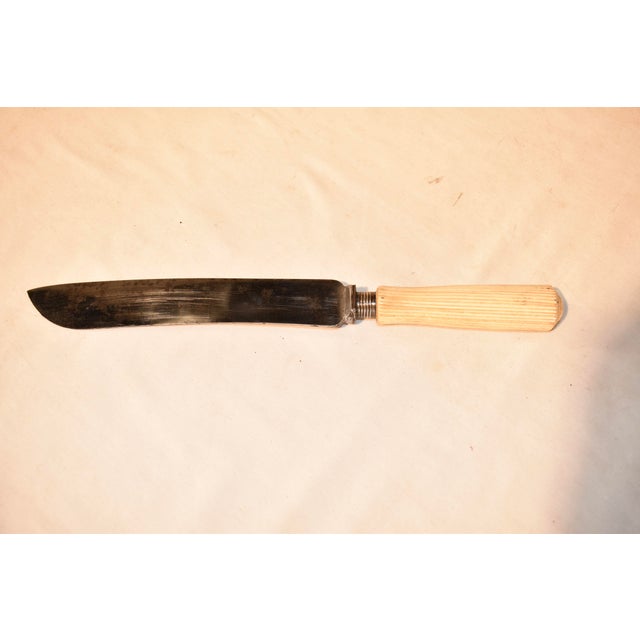 1900 - 1909 Hallmarked 1901 Sheffield Bread Knife For Sale - Image 5 of 7