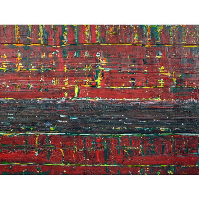 One-of-a-Kind Burgundi Red Abstract Oversized Original Oil Painting by Diane Grant | Color Field For Sale - Image 6 of 7
