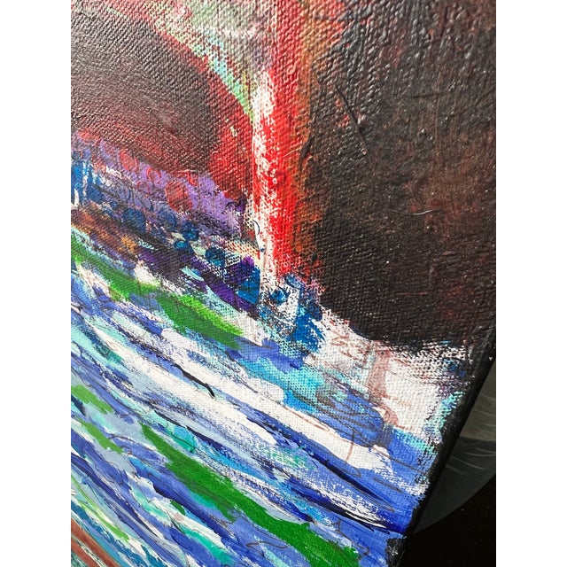 Abstract 2011 Original Expressionist Painting "Adrift in a Color by Number World" by Luis Herrick For Sale - Image 3 of 6