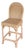 Flora 24 in. Seat Height Rattan Scalloped Edge Counter Stool with Back, Natural Rattan For Sale