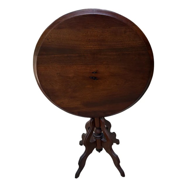 Antique Tilt Top Victorian Side Table For Sale