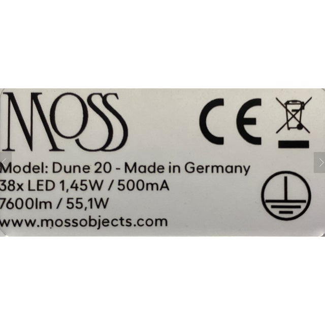 Dune 20 Curve Chandelier with Shades in Dark Bronze Metallic Tone by Daniel Becker for Moss Objects For Sale - Image 9 of 10