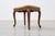 1950s Louis XV Style Walnut Stool with Cabriole Legs and Velvet Seat, France, 1950s For Sale - Image 5 of 12
