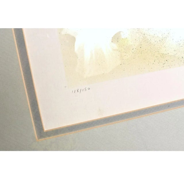 Metal Large Scale John Maxon Hi Rider Watercolor Abstract Landscape Aquatint Etching For Sale - Image 7 of 12
