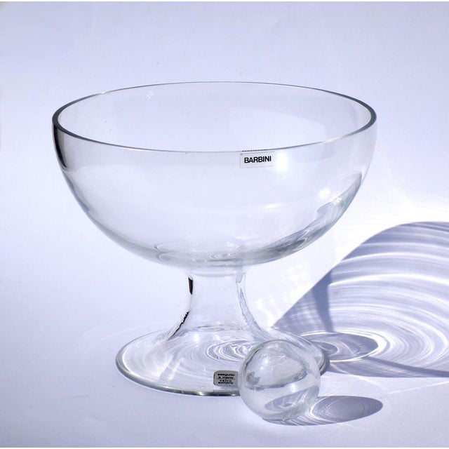 Blown Glass Centerpiece Paolo Tilche Barbini Italy, 1970 Blown glass "Barbini" adhesive label Perfect conditions This...