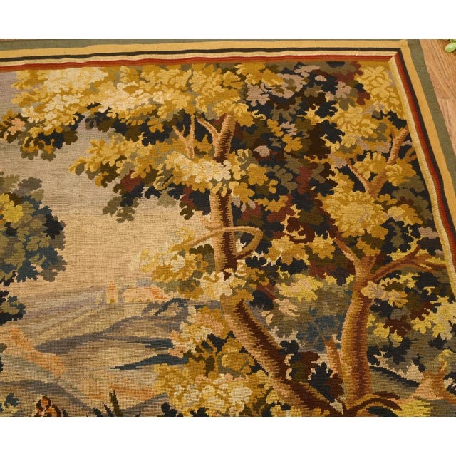 Verdure Needlepoint Tapestry in the style of Aubusson, Belgium For Sale - Image 4 of 12