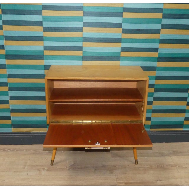 Mini Chest of Drawers with Drop-Down Compartment, 1950s For Sale - Image 4 of 13