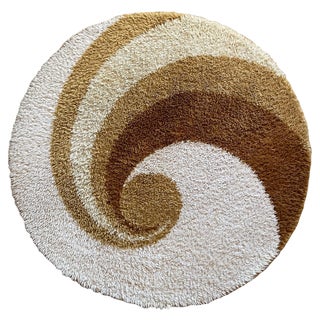 Small Pop Art Psychedelic High Pile Rug from Reichel Rugs, Germany, 1970s For Sale
