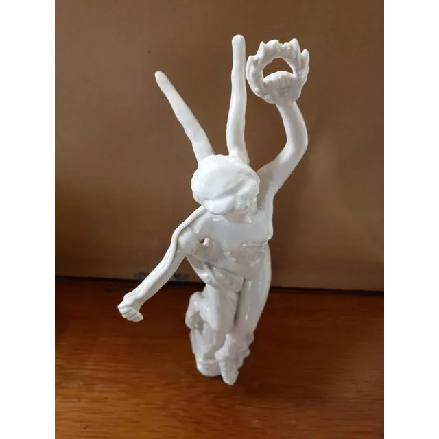 Ceramic Late 19th Century Old Paris Porcelain Greek Goddess Nike Figurine For Sale - Image 7 of 9