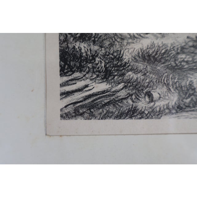 1931 Grant Tyson Reynard Signed Lithograph “Wind and Rain,” Framed For Sale In Washington DC - Image 6 of 15