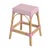 Wood Robias 24.5 in. Seat Height Rectangular Rattan Backless Counter Stool with Footrest, White/Pink Dot/ Natural Rattan Frame For Sale - Image 7 of 7