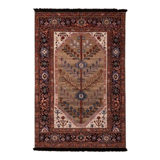 Rug & Kilim Persian Style Runner, Beige-Brown, Floral Pattern, 3x12 For Sale