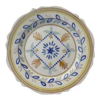 19th Century French Faience Plate For Sale