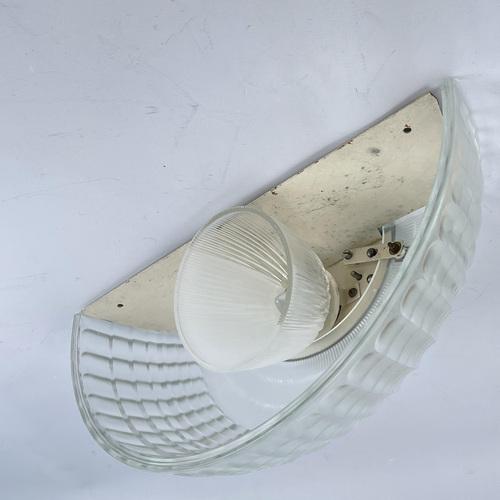 Art Deco Glass Wall Lamps from Holophane France, 1940s For Sale - Image 13 of 14