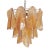 Italian Murano Glass Chandelier Style Mazzega, 23 Tobacco Glass "Rondini" Elements, Chrome Frame, Late 20th Century For Sale