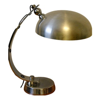 Brushed Aluminum Desk Lamp by Agelo Lelli for Arredoluce, 1960 For Sale
