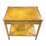 Vintage Greek Key Painted Side Table For Sale