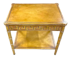 Vintage Greek Key Painted Side Table