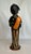 Vintage Asian Female Chinese Tang Dynasty Figurine in Black, Orange and Tan For Sale - Image 4 of 9