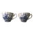 Mid 20th Century Johnson Brothers “Tulip Time” Blue & White Teacups-a Pair For Sale