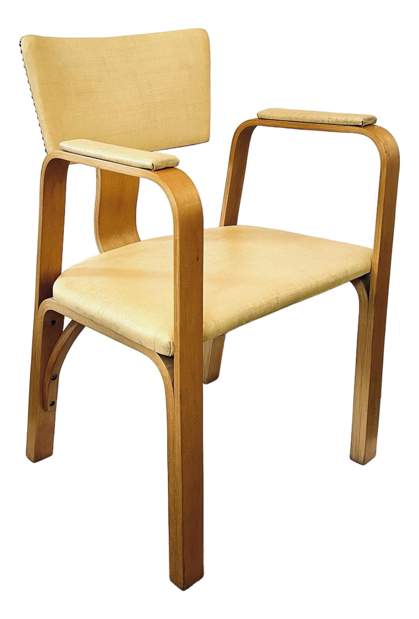 Classic MCM Bentwood Armchair With Original 