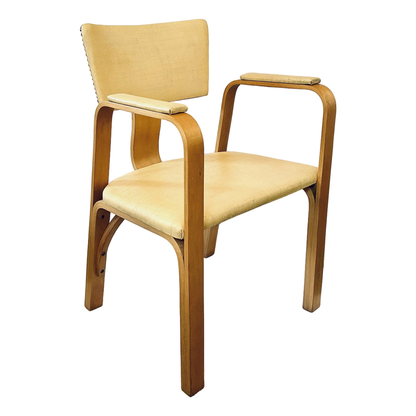 Classic MCM Bentwood Armchair With Original 