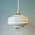 Mid-Century Modern White Glass Pull Down Dining Room Pendant Lamp, 1970s For Sale - Image 11 of 11