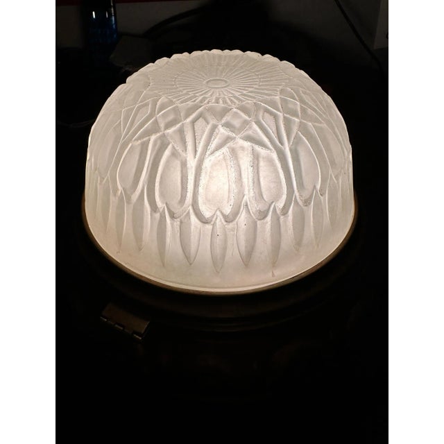 1930s Bronze Dome Ceiling or Wall Light Fixture, 2 Avail. For Sale In Los Angeles - Image 6 of 7