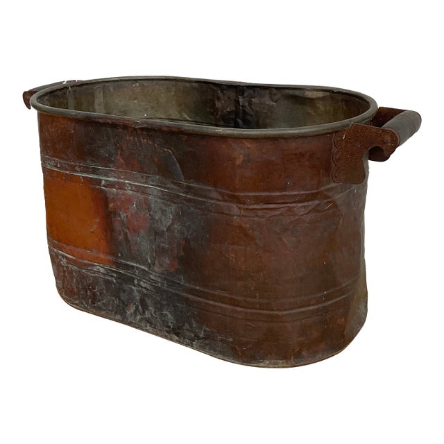 Antique Copper Boiler Tub For Sale