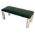 Postmodern Karl Springer Stainless Steel and Leather Bench, 1980 For Sale - Image 3 of 6