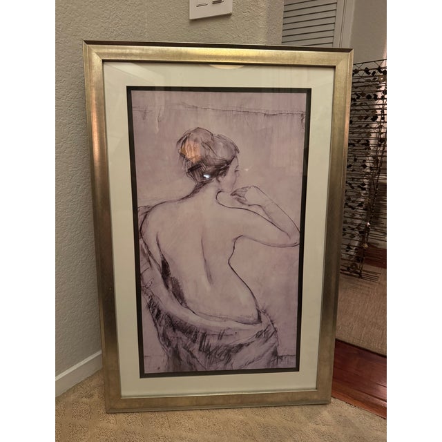 Pair of Framed Figurative Nude Prints by Tim O’Toole for World Art Group For Sale In Los Angeles - Image 6 of 8