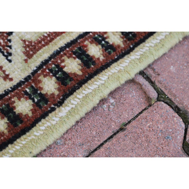 Textile 1980s Turkish Green Oriental Rug For Sale - Image 7 of 10