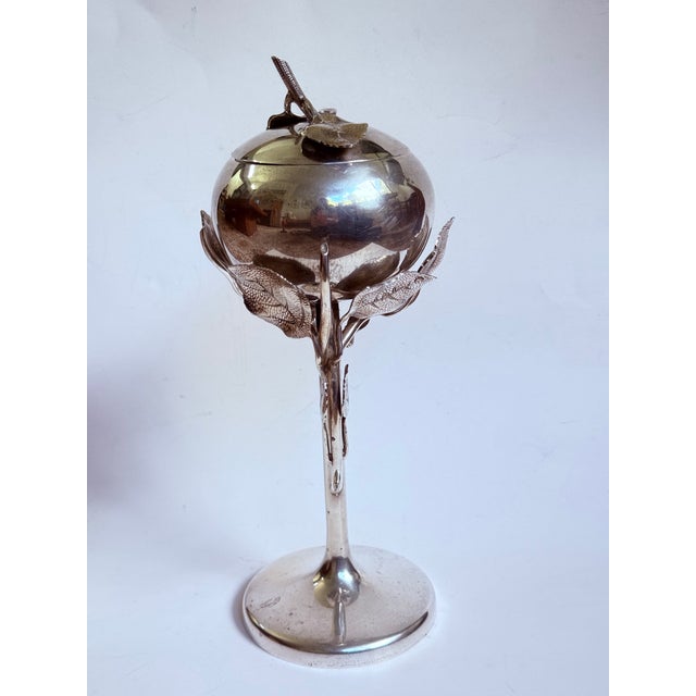 A delightfully quirky, 20th-century French silver-plated lidded serving vessel. Beautifully designed to resemble a tomato...